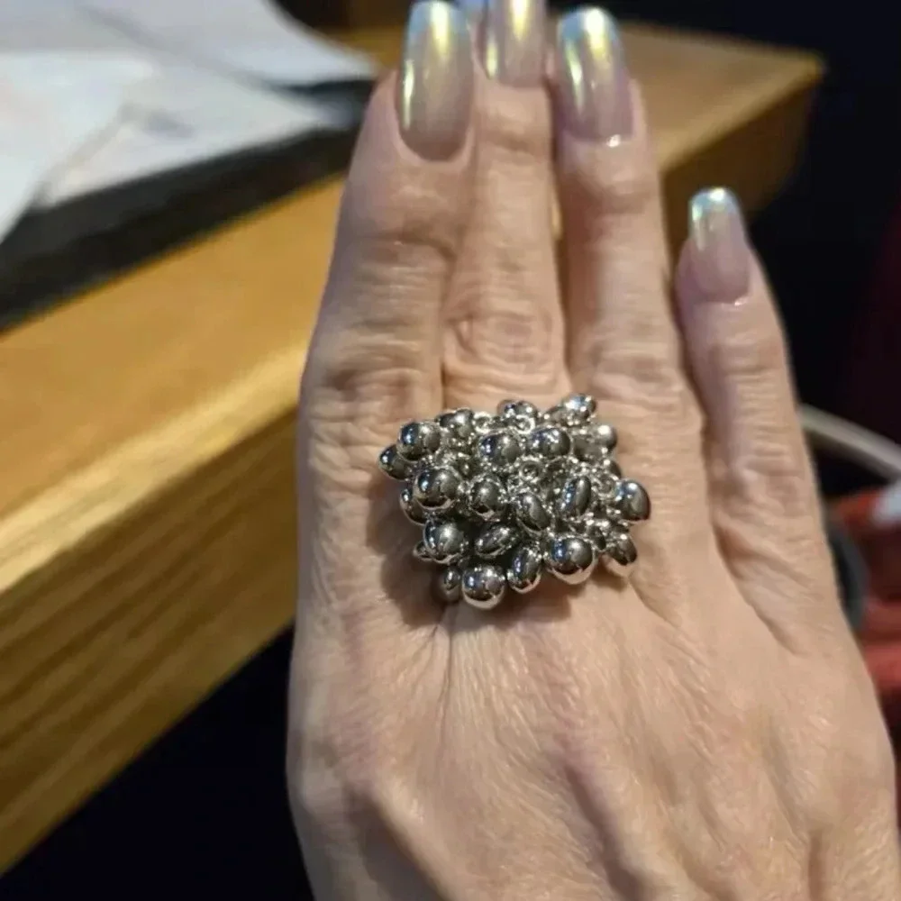 Baroque Ball Cluster Ring